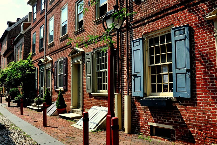 Contact - Row of Historical Homes in Downtown Philadelphia